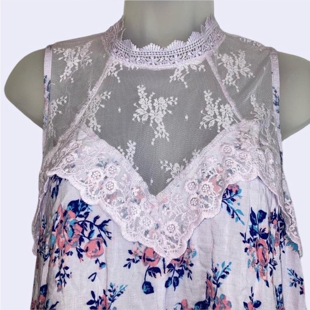 NOBO lace mock neck blouse junior XL 15-17 - Picture 2 of 12